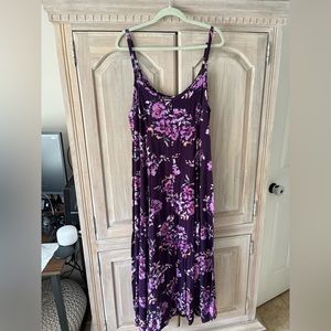 Torrid Size 1 Purple Floral Maxi Dress